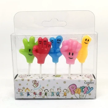 Свечи для торта Petit Candles, фигурные "Ладошки", набор из 5 шт.
