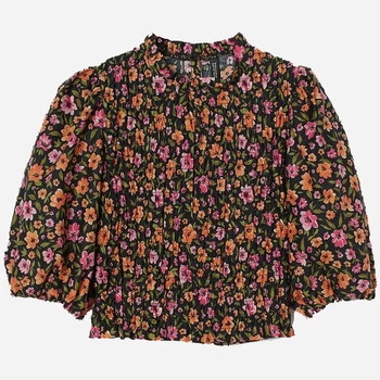 Топ жіночий H&M 0922625_цветоч_01 32 Чорний (KAY2000001244869)