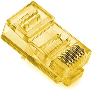 Конектор Merlion RJ-45 8P8C UTP Cat-5 100 шт. Yellow (RJ45ML-YWPR)