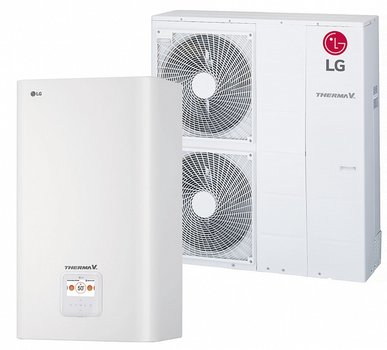 Наружный и внутренний блок теплового насоса LG HU141.U33 + HN1616 NK3 (1ф) - 14кВт