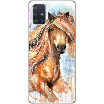 Бампер силиконовый чехол Amstel для Samsung A51 2020 Galaxy A515 с картинкой Конь