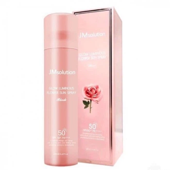 Солнцезащитный увлажняющий спрей для лица JMsolution Glow Luminous Flower Sun Spray Rose Spf50+ Pa++++ 180 мл