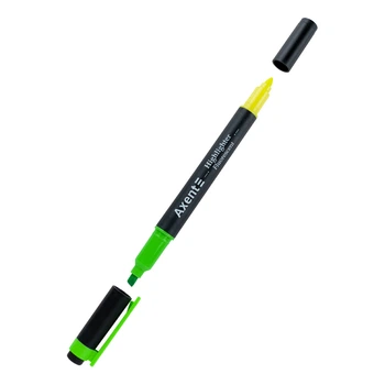 Маркер текстовий Highlighter Dual 2-4мм зелений+жовтий AXENT