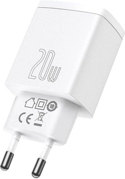 Сетевое зарядное утройство Baseus Compact Quick Charger U+C 20W EU White (CCXJ-B02)