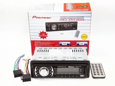 Автомагнітола 2032 1DIN USB 2.0 MicroSD AUX FM RDS MP3 WMA TFT дисплей автомобільна магнітола 2 RCA ISO пульт дистанційного керування аудіосистема 18 радіостанцій карта пам'яті 16 ГБ відтворення музики 4x50 Вт