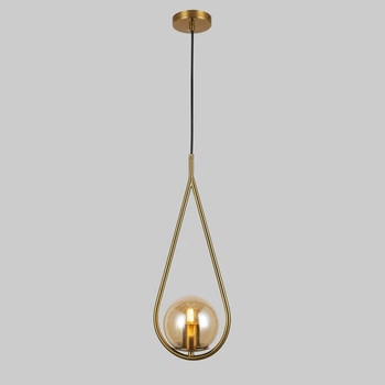 Люстра LEVISTELLA Droplet бронзова з кавовою кулею 13 см