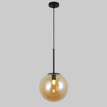 Люстра LEVISTELLA Sphere чорна з кавовою кулею 25 см