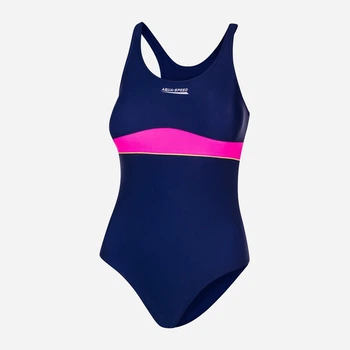 Подростковый сдельный купальник для девочки Aqua Speed EMILY 7006 (367-47) 152 см Темно-синий/Розовый (5908217670069)