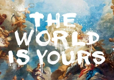Картина на холсте арт The world is yours весь мир твой Крисс Беллини современное исскуство 20х30 см