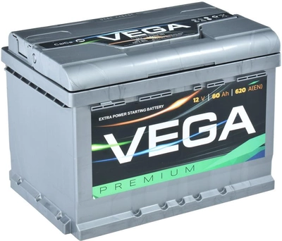Автомобільний акумулятор Vega Premium 60 А·год 620 A L+ (+/-) (V60062113)