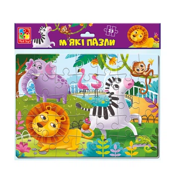 Пазлы мягкие Vladi Toys Зоопарк 35 элементов VT1102-25VT1102-33 Vladi Toys (VT1102-25/VT1102-33)