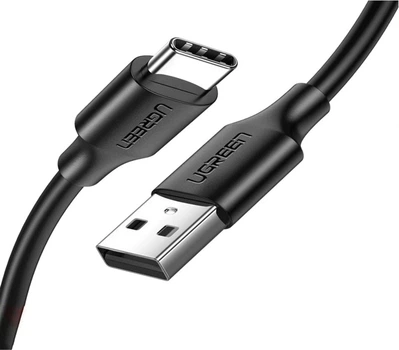 Кабель Ugreen US287 USB 2.0 to USB Type-C Cable Nickel Plating 3A 0.5 м Black (60115)