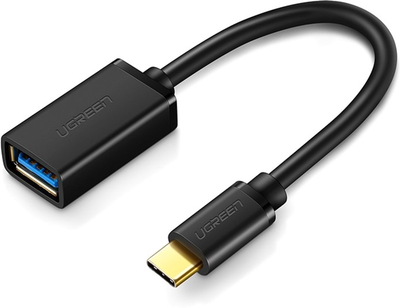 Адаптер Ugreen US154 USB Type-C Male to USB 3.0 Female OTG Adapter Black (30701)