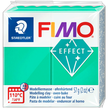 Полимерная глина Fimo Effect зеленая полупрозрачная 57 грамм Staedtler, 8020504