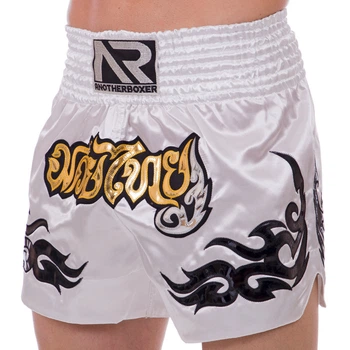 Шорты для тайского бокса и кикбоксинга Another Boxing Heroe 2342 размер XL (50-52) White-Gold-Black