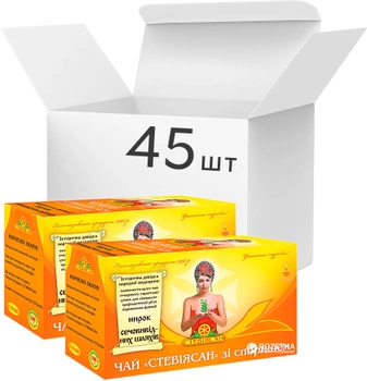Упаковка фиточая в пакетиках Стевиясан Спорыш и стевия 45 шт по 20 пакетиков (14820035540158)