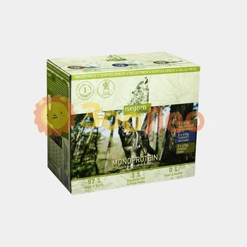 Набір duo-протеїнових паучів для собак isegrim roots multipack 6 x 410г