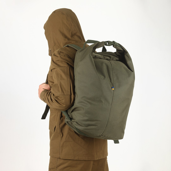 Рюкзак для речей із прогумованного оксфорду, речовий тактичний мішок на 45 літрів Melgo олива