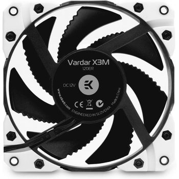 Кулер для корпуса Ekwb EK-Vardar X3M 120ER (500-2200 rpm) - White (3830046996916)