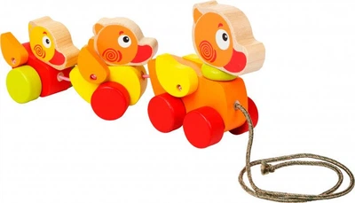 Деревянная игрушка каталка Cubika Странствующие утята (13722)