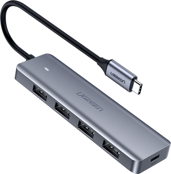 USB-хаб UGREEN CM219 4-in-1 USB Type-C to 4xUSB 3.0 HUB Space Gray (6957303873364)