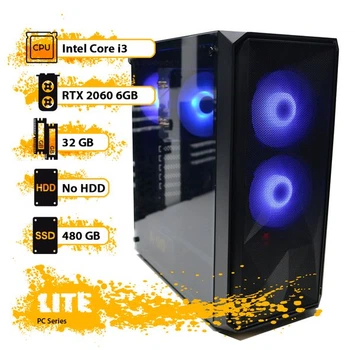Игровой компьютер GamePC Lite #87 Core i3 10100/32 GB/SSD 480 GB/GeForce RTX 2060 6GB
