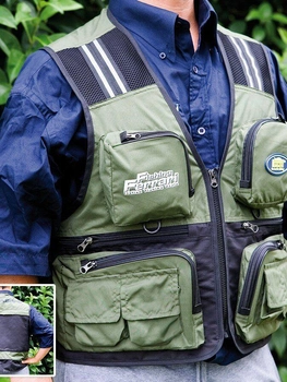 Разгрузочный жилет Lineaeffe FF Green Fishing Vest 9000009 M Зеленый