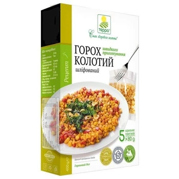 Крупа Терра Горох Колотий Коробка 5*80г (4820015730893)