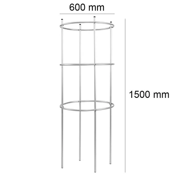 Опора для растений кольцевая шпалера 3 кольца цилиндр 1500*600*600