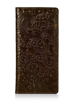 Шкіряний гаманець Hi Art WP-02 Mehendi Art оливковий Оливковий