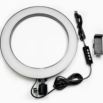 Кольцевая лампа RGB LED с держателем для телефона SOF MJ26 диаметр 26 см без штатива (39485734SM)