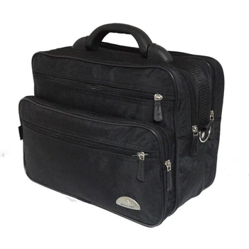 Сумка мужская для документов полу-каркас 35х26х14 см Wallaby черная (26531-black)