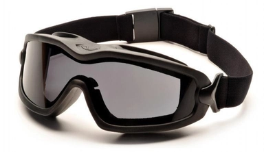 Очки тактические защитные с уплотнителем Pyramex V2G-Plus (XP) черные Anti-Fog, прозрачные