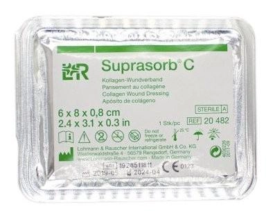 Повязка коллагеновая, стерильная Suprasorb® С; 6 х 8 x 0.8 сm(см); 5шт/пак