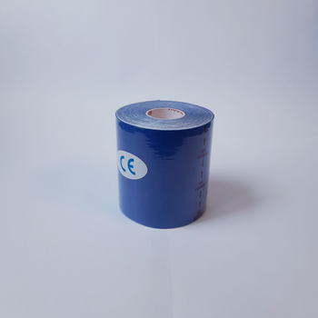 Кинезио тейп Kinesiology Tape 7,5см х 5м синий