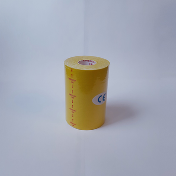 Кинезио тейп Kinesiology Tape 10см х 5м желтый