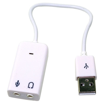 USB звуковая карта 7.1 на проводе, White, Box