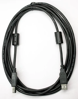 Кабель для принтера USB 2.0 AM/BM, 1.5m (TT301-2-1), 2 фильтра, черный