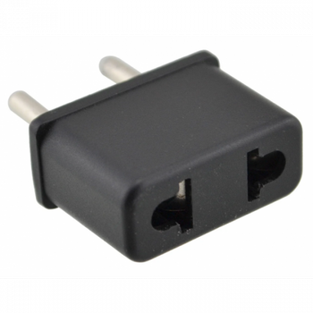 Переходник питания для евровилки 220V плоский, Black