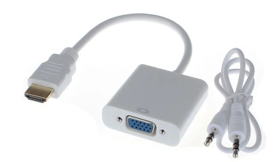 Адаптер (конвертер) сигнала HDMI в VGA+audio, 0.28m, Black