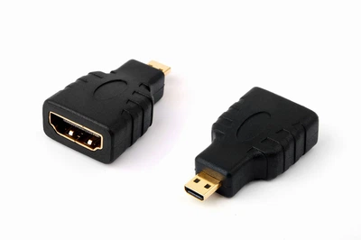 Переходник HDMI(F) на micro HDMI(M), позолота