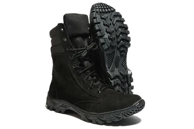 Берцы Strongboots Хищник демисезонные кожа нубук Черные 5154-10-14 (43)