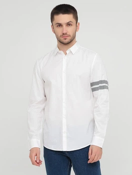 Кэжуал рубашка однотонная Jack & Jones 218105509 L (83538L) Молочный
