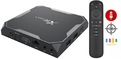 Медиаплеер X96 MAX PLUS (X96 Max+) 4гб 64гб S905X3 Андроид 9 Смарт ТВ Приставка + G50S Аэро пульт с голосовым управлением