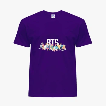 Детская футболка для девочек БТС (BTS) (25186-1061-20) 104-110 см Хлопок Фиолетовый