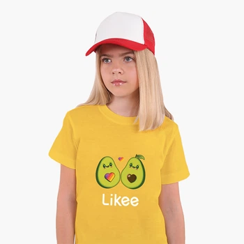 Детская футболка для девочек Лайк Авокадо (Likee Avocado) (25186-1031-15) 122-128 см Хлопок Желтый