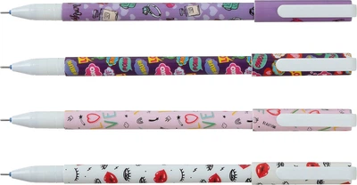 Ручки гелевые пиши-стирай ZiBi для девочек Синий 0.5 мм Разноцветный корпус 4 шт (ZB.2212-99.Z)