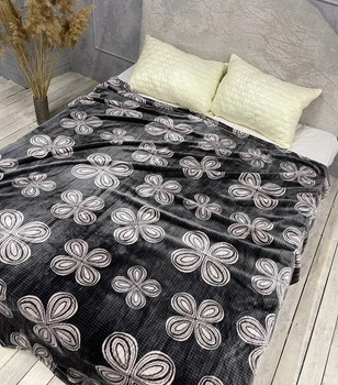 Покрывало королевская микрофибра Cappone 200×220 см Золотисто-коричневое