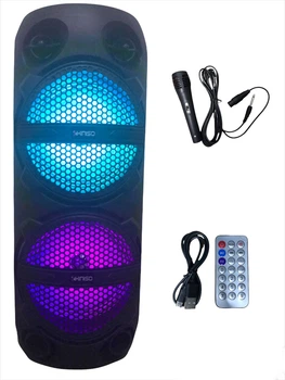 Переносная колонка KIMISO QS 653 1200W компактная с подсветкой, микрофоном , пультом, Bluetooth, 1007964