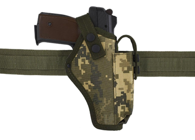 Кобура Beneks поясная для АПС Автоматический пистолет Стечкина с чехлом под магазин OXFORD 600D Пиксель